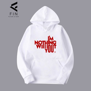 Jacket hood เสื้อขาว-FN02-แดง เสื้อหนาฮู้ดพร้อม กระเป๋าหน้า เกรด A เสื้อกันหนาว งานดีแน่นอน หนานุ่มใส่สบาย Hoodie