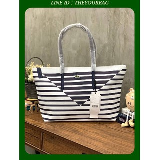 กระเป๋าถือหรือสะพาย Lacoste pu split cow leather bag กระเป๋าทรง shopping และทรง Tote สไตล์สปอร์ต ++*