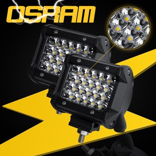 ไฟ LED 120W Quad แถว 4 นิ้ว 6000K SUV JEEP ATV 12v 24v Lampu อัตโนมัติ