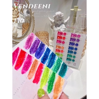 สีเจลทาเล็บ Vendeeni F10 สีดิสโก้แฟลช แสบแซ่บ มองเห็นตั้งแต่ 3 เมตร pre order