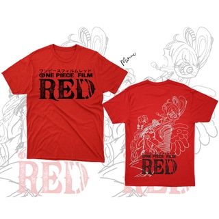 เสื้อยืด พิมพ์ลายการ์ตูนอนิเมะ One Piece Red Movie uta luffy สําหรับผู้ชาย