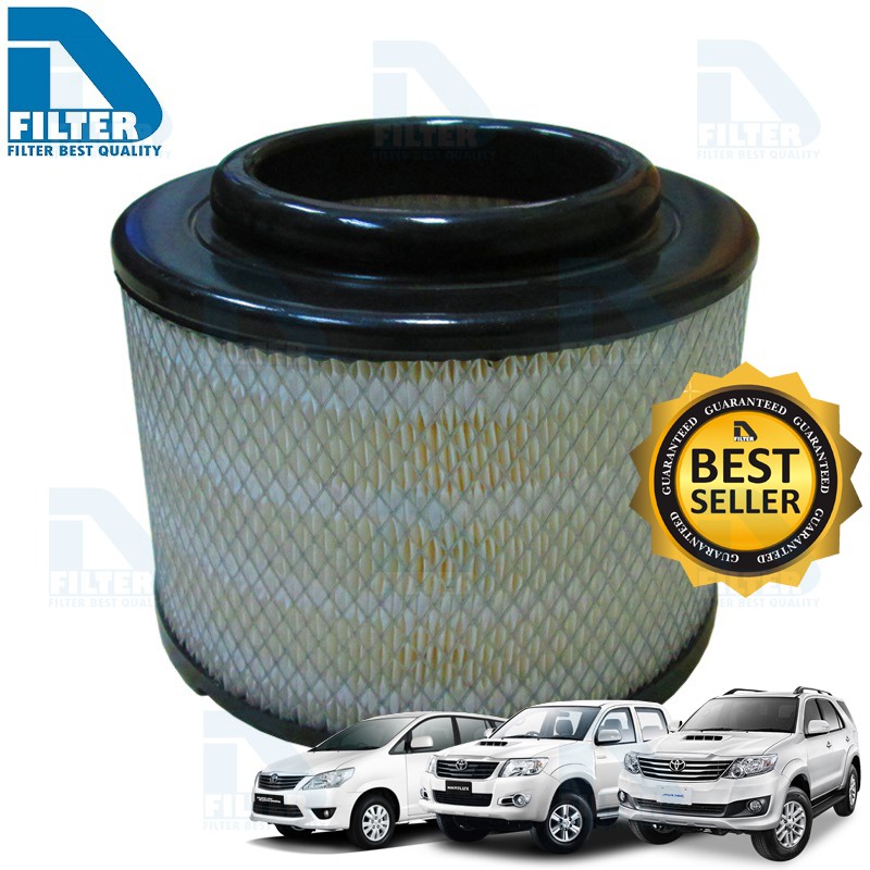 กรองอากาศToyota โตโยต้า Fortuner ฟอร์จูนเนอร์ 2004-2014,Innova 2004-2011,Hilux Vigo วีโก้ ByD Filter(DA080N)