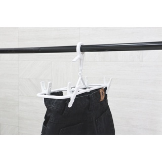 Plastic Hanger ไม้แขวนกางเกงพลาสติก JP Quality 39x22x2 cm สีขาว 142 WHITE