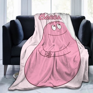 【มีสินค้า】 Barbapapa สักหลาด ผ้าห่มไมโครฟลีซนุ่มพิเศษสำหรับเตียงนอนโซฟาผ้าห่มเครื่องปรับอากาศ