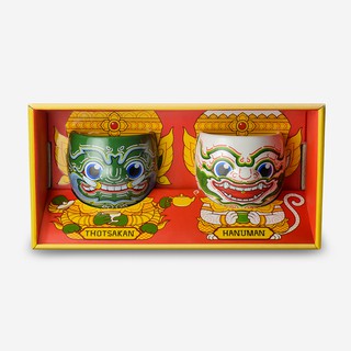 Ramakien Tea Cups - (ถ้วยชารามเกียรติ์ หนุมาน &amp; ทศกัณฐ์)