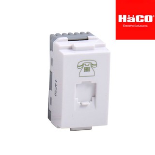 HACO เต้ารับโทรศัพท์ 6 สาย RJ12 ซีรี่ส์ deco W8201TU