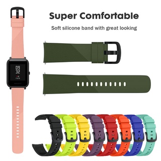 สายรัดสายซิลิโคนสำหรับ Huami Amazfit Bip Lite S U Bip 3 pro/ GTS 4 mini 2/2e/3 GTS2 GTS3 /GTR 42mm