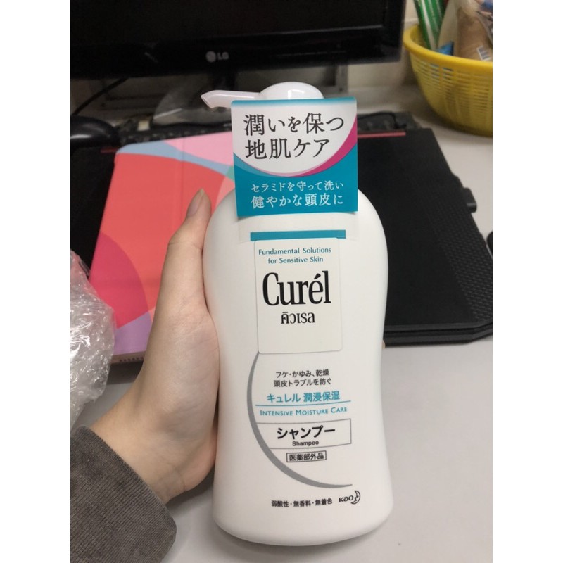 แชมพูคิวเรล 420 ml. (Curel Intensive Moisture Care Shampoo) มือ1นะคะ