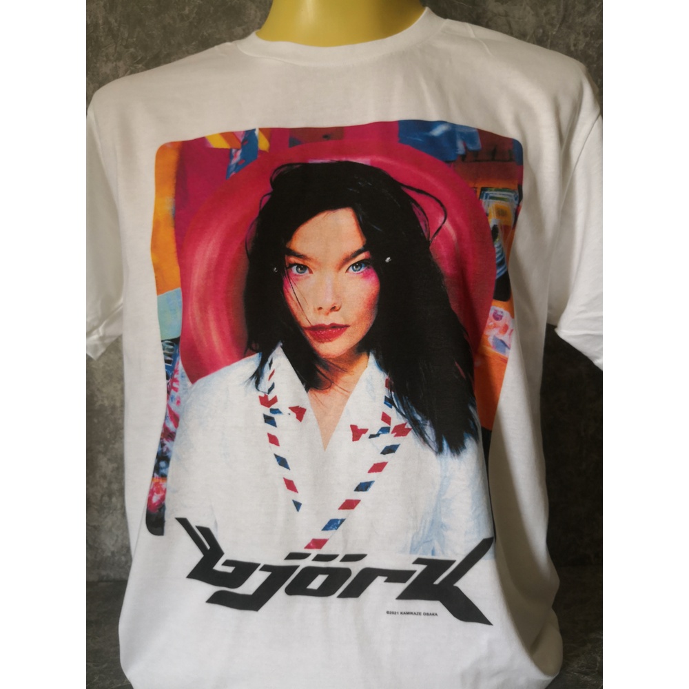 เสื้อวงนำเข้า Björk Post Album Bjork Smashing Pumpkins Oasis Blur Suede Radiohead Alternative Rock Style Vintage T-Shirt