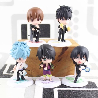 5 โมเดล Q version Gintama Gods  Sakata Gintoki doll anime model อนิเมะ takasugi shinsuke แต่งเค้ก