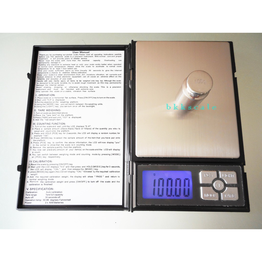 ตาชั่ง 2 รุ่น 500g x 0.01g, 2kg x 0.1g เช็ค + Calibrate ด้วยตุ้ม Class F2 - รูปที่ 2