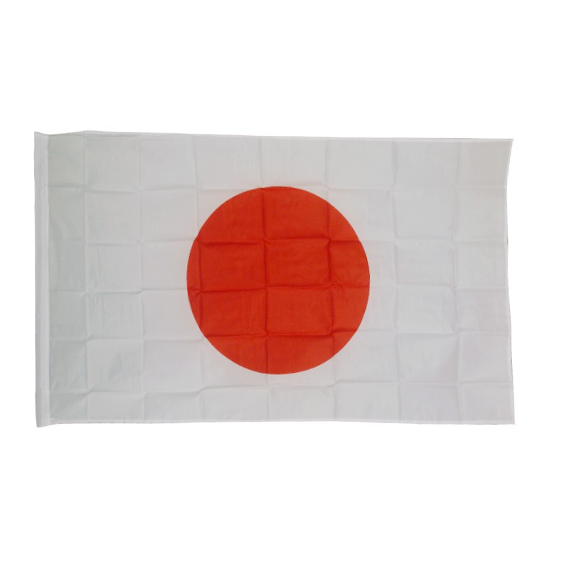 ธงชาติญี่ปุ่น JAPAN ขนาด 150X90CM ผลิตจากเส้นใยโพลีเอสเตอร์ มีสินค้าพร้อมส่ง