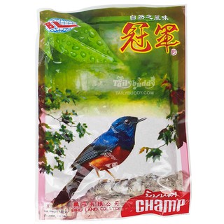 Champ (แชมป์) อาหารนกบินหลา หรือกางเขนดง สูตรพิเศษสำหรับนกป่า นกร้อง ขนาด 120g