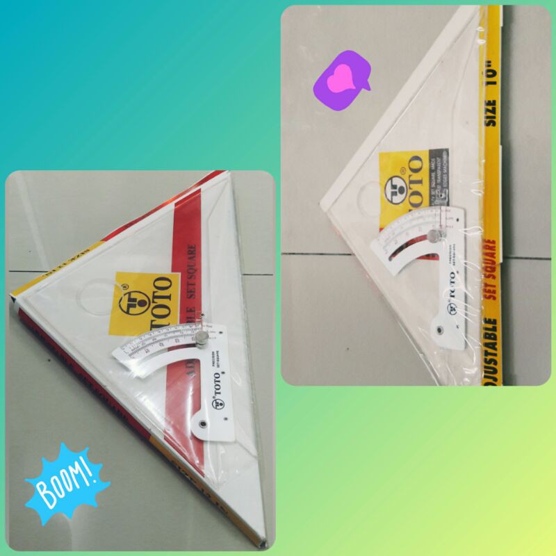 ฉากสามเหลี่ยม ปรับมุม พลาสติก 12" , 10" TOTO