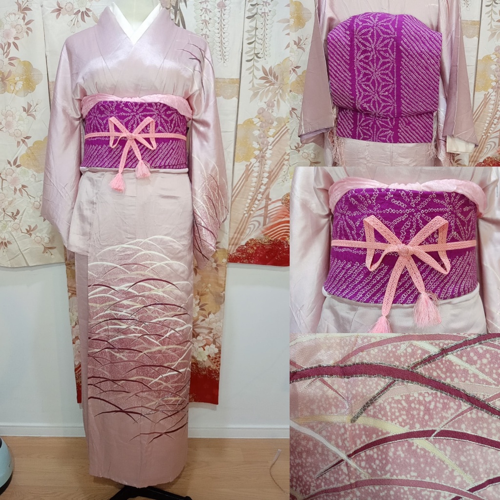 พร้อมส่ง Set Kimono ชุดกิโมโนแท้ มือสอง จากญี่ปุ่น