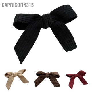 Capricorn315 กิ๊บติดผม ผ้าลูกฟูก ประดับโบว์ หรูหรา เครื่องประดับแฟชั่น สําหรับผู้หญิง