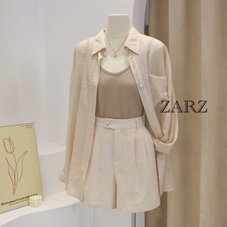 ZARZ.SHOP🍑พร้อมส่ง*เสื้อเชื้ตพื้นกันแดด 2188