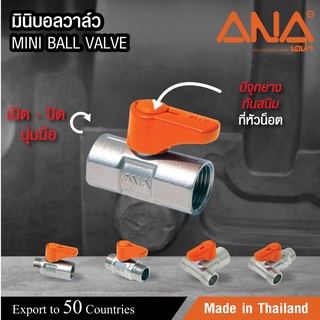 ANA มินิบอลวาล์วทองเหลือง มม. 1/2" รุ่น MV110