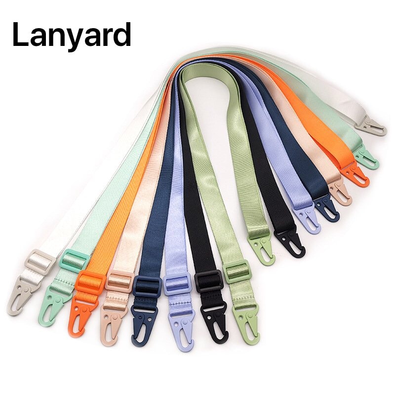 Universal ที่ถอดออกได้โทรศัพท์มือถือ Lanyard เชือกแบนพร้อมตะขอปรับคอสายไฟความปลอดภัย Tether สําหรับสมาร์ทโฟน 160*2.5 ซม.