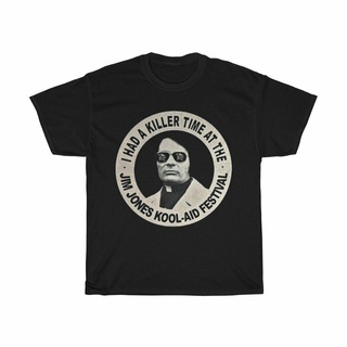 [100% Cotton] เสื้อยืดลําลอง แขนสั้น พิมพ์ลาย Jim Jones Kool-Aid Festival เข้ากับทุกการแต่งกาย สําหรับผู้ชาย 577166