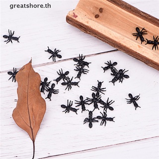 Greatshore มดพลาสติก สีดํา สําหรับตกแต่งปาร์ตี้ฮาโลวีน 50 ชิ้น ต่อล็อต