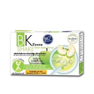 น้ำชงBk7 BK seven shake Green Apple Flavour บีเคเซเว่น กลิ่นแอปเปิ้ล