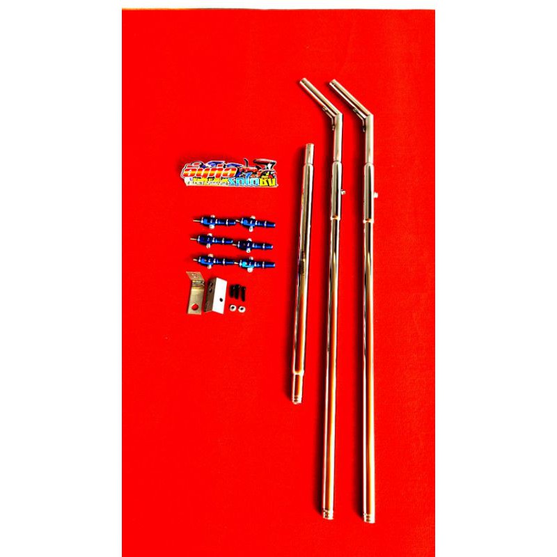 ชุดค้ำหลังคาสแตนเลส304ใส่กับรถไถคูโบต้ารุ่นแอลทุกแรง(ค้ำตรง)