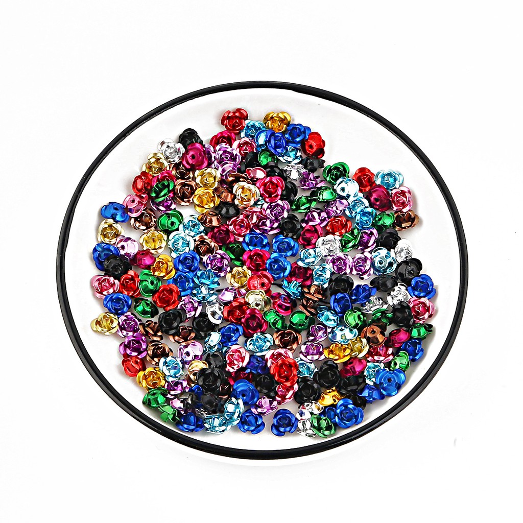 100 PCS 3D Rhinestone DIY Charming Rose Blend Flower Solid Jewelry Design Manicure Flash Accessories