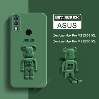 เคสซิลิโคนนิ่ม ลายหมีน่ารัก พร้อมขาตั้ง สําหรับ Asus Zenfone Max Pro M2 ZB631Kl M1 ZB601KL ZB602KL X01BDA Zenfone Live L1 ZA550KL L2 ZA551KL