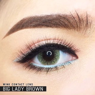 Big Lady Brown สีน้ำตทล ขอบฟุ้ง บิ๊กอาย เทา สายฝอ ตาฝรั่ง ✨Wink Lens ✨Contact Lens คอนแทคเลนส์ ค่าสายตา สายตาสั้น แฟชั่น