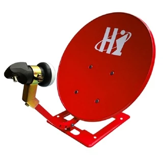 HISATTEL จานดาวเทียม 35 cm. หน้าจานดาวเทียม แบบตั้งพื้น LNB KU Universal +สาย RG6 10เมตร