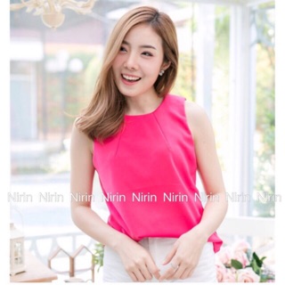 New in เสื้อสาปหน้า เเขนกุดคอกลม ผ้าฮานาโกะ เสื้อทำงาน … N012