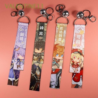 VALENTINE13 Cute Genshin Impact Figure Toys Gifts Key Ring Holder Keychain Klee Bag Pendant Tartaglia Cartoon Zhongli Decoration Key Rings