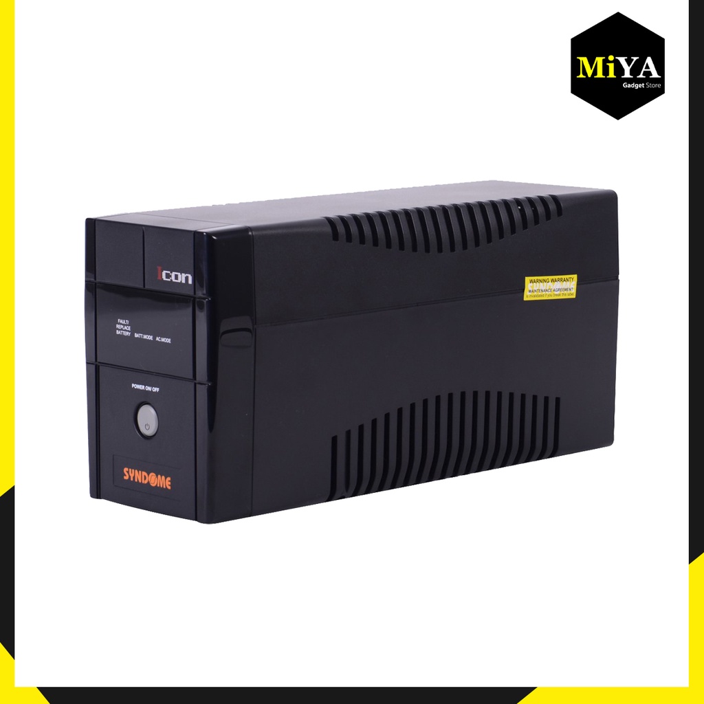 Syndome เครื่องสำรองไฟ 800VA / 320 Watt รุ่น iCON-800VA - สีดำ