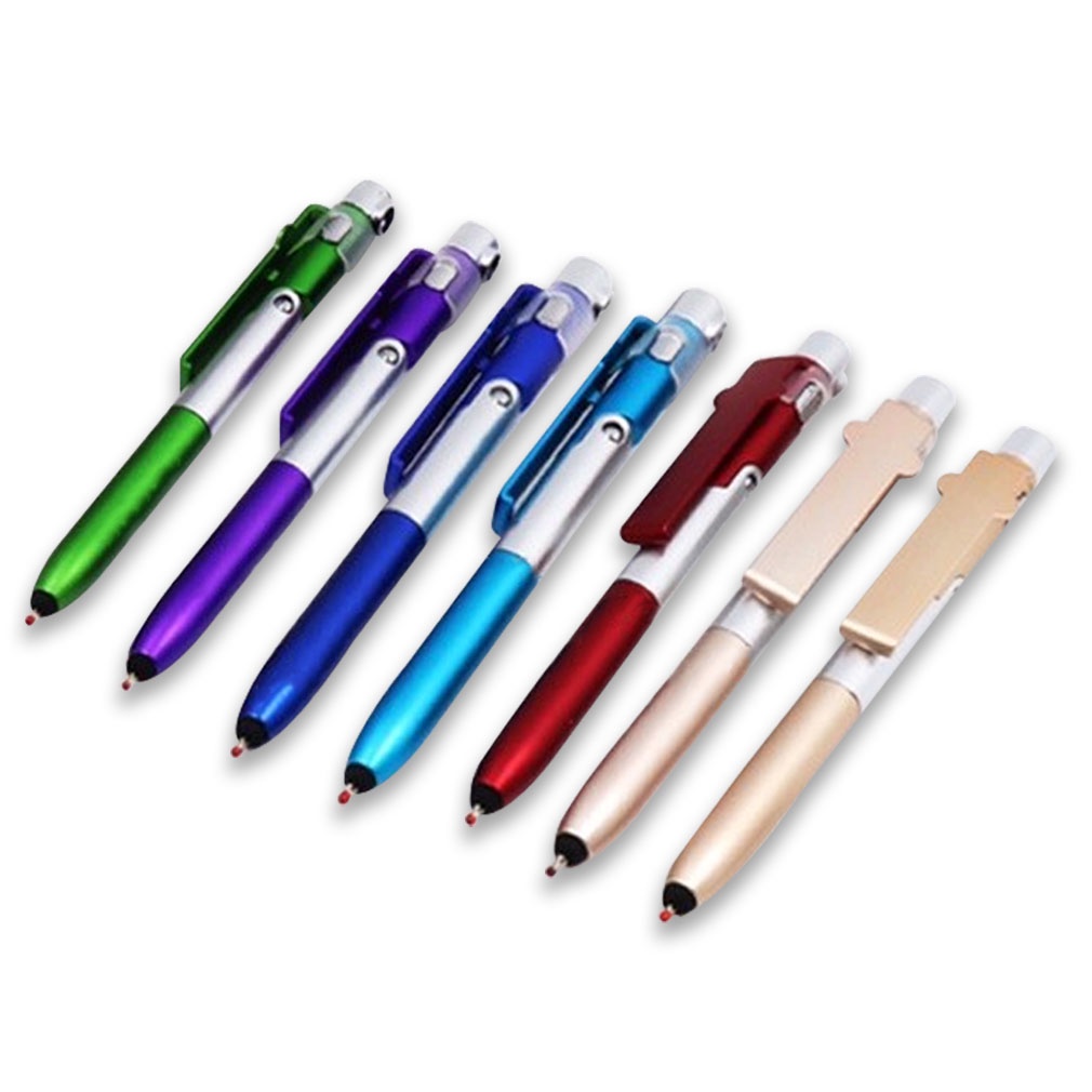 ปากกาทัชสกรีน Stylus Pen4In1  เขียน จิ้ม ตั้ง ทัช ปากกาไฟฉาย ไฟฉายปากกาใช้ได้กับโทรศัพท์ทุกรุ่น (oilink)