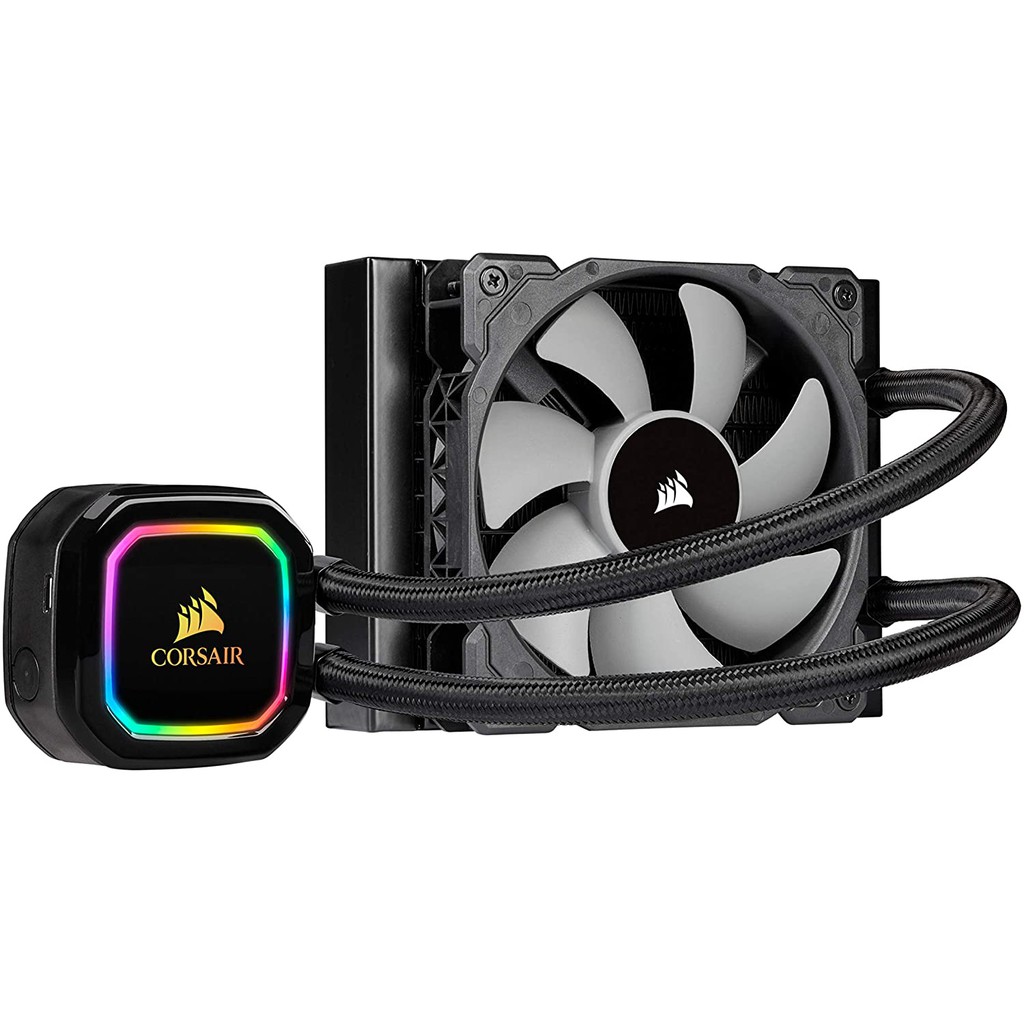 Corsair iCUE H60i RGB PRO XT, 120mm Radiator, Single 120mm PWM Fan, Software Control, Liquid CPU Coo