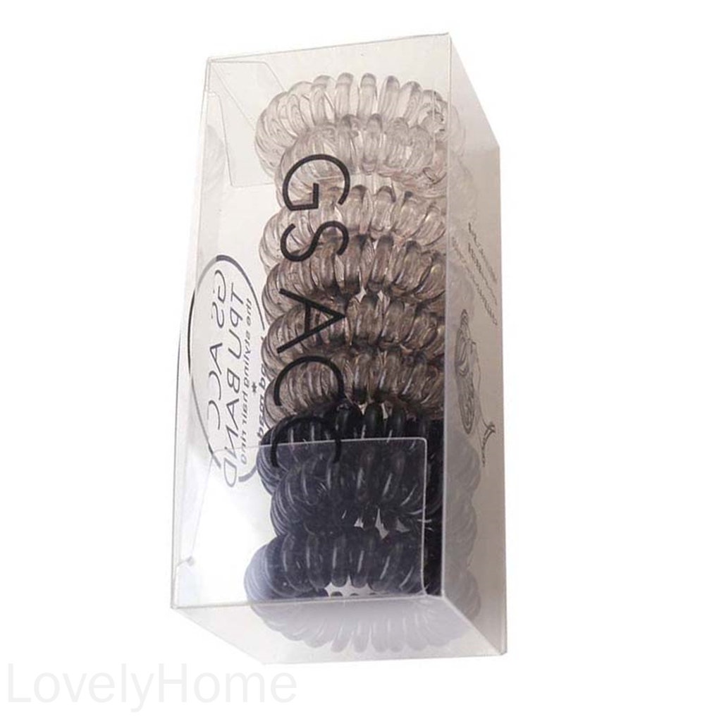 9Pcs Gradient Spiral Hair Ties Elastic Head Ropes Set Candy Color Traceless Ponytail Holder