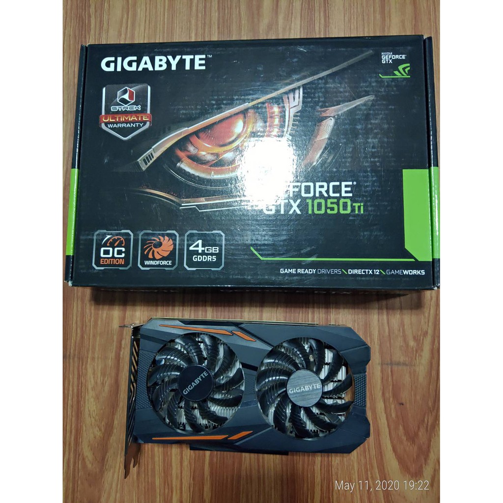 การ์ดจอ Gigabyte Geforce GTX 1050 Ti OC 4G (GV-N105TOC-4GD)