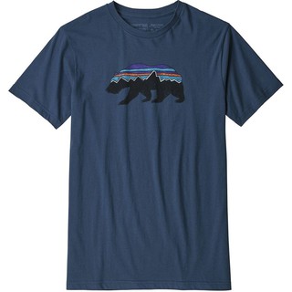 เสื้อยืด Patagonia Fitz Roy bear T Bata mens organic cotton casual short-sleeved T-shirt