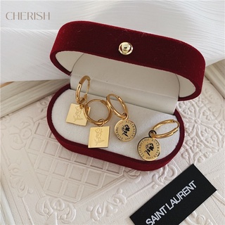 [Stainless Steel][CHERISHxMIHREH][CR43-44] ต่างหูห่วงกลม สไตล์วินเทจ งานจริงสวยมาก ไม่ลอกไม่ดำ