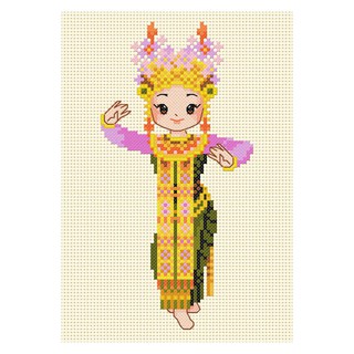 ชุดปักครอสติช Cross Stitch Kit Bali dance (ITD-05)