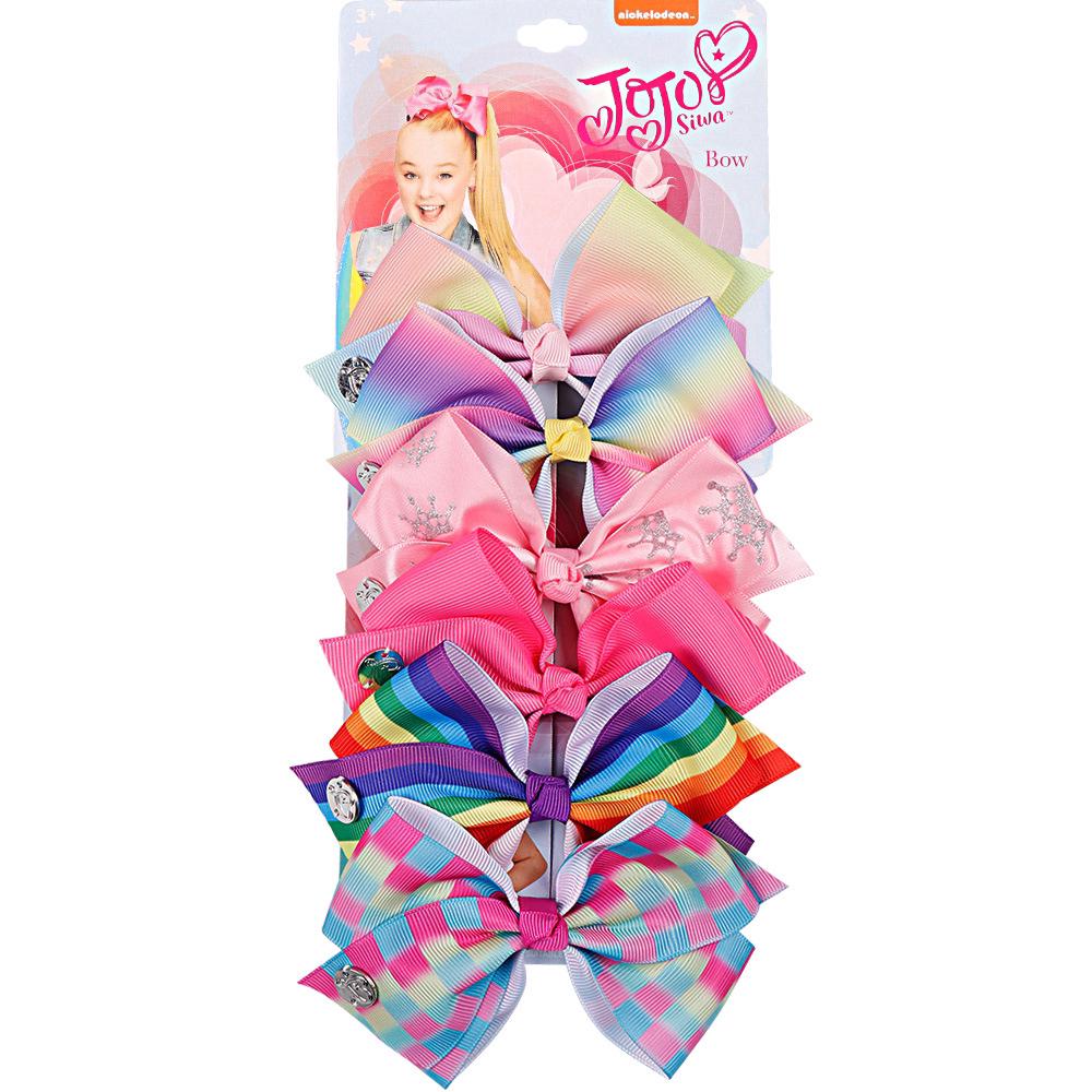 (READY STOCK) COD 6pcs JoJo Siwa โบว์ผมใหญ่เชียร์ (สีสัน)