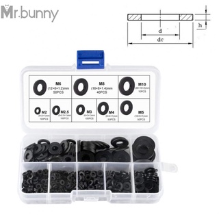 #MRBUNNY#Durable Rubber Flat Ring Spacer Washer M2-M10 Nylonf Parts Washer Seal Hose