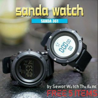 นาฬิกา SANDA 361 แท้ 100% ฟรี! สายรัดข้อมือ+กล่องเหล็ก+ถ่านสำรอง+กล่องกระดาษ+การ์ดรับประกัน