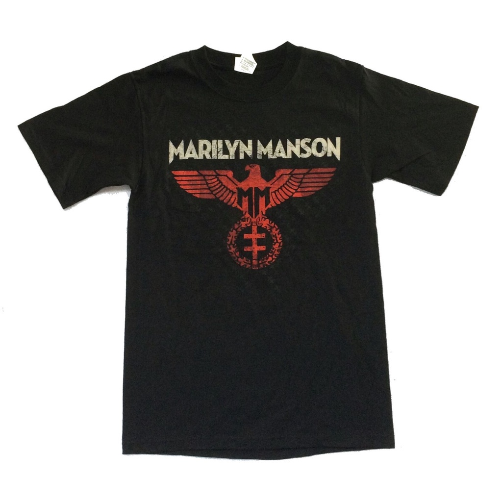 ใหม่ เสื้อยืดลําลอง แขนสั้น พิมพ์ลาย Marilyn Manson Spread Eagle Tour Usa Cdn สีดํา สําหรับผู้ชาย Xs3XlSize S-5XL
