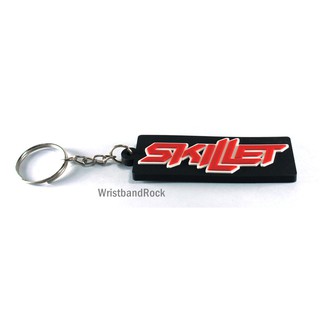 SKILLET พวงกุญแจ ยาง ปั้มนูน สคิลเลต ร็อค พังค์ เมทัล พร้อมส่ง SLT258