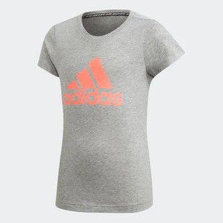 เสื้อยืด Adidas สีเทา สกรีน Badge สีพีช 0328 ของใหม่ ป้ายห้อย