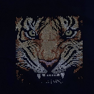 K99 เสื้อยืดติดเพชรลายเสือ Tiger Face Bling rhinestone t-shirt by kunibrand