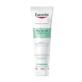 [ใส่โค้ด DETJAN30 ลดเพิ่ม 30%] EUCERIN PRO ACNE SOLUTION GENTLE CLEANSING FOAM 150g.โฟมล้างหน้าสิว