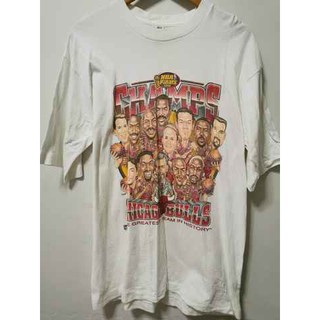 เสื้อยืดผ้าฝ้ายเสื้อยืด nba vintage fruit of the loom pro players chicago bulls nba finals 1996 made in usa size LL XL